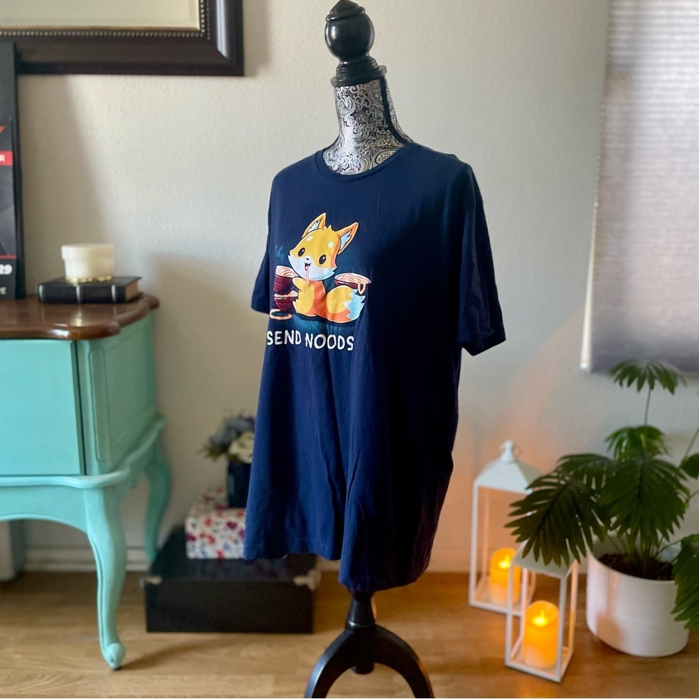 TeeTurtle Fox Sends Noods Graphic Tee Size XL - Picture 5 of 7